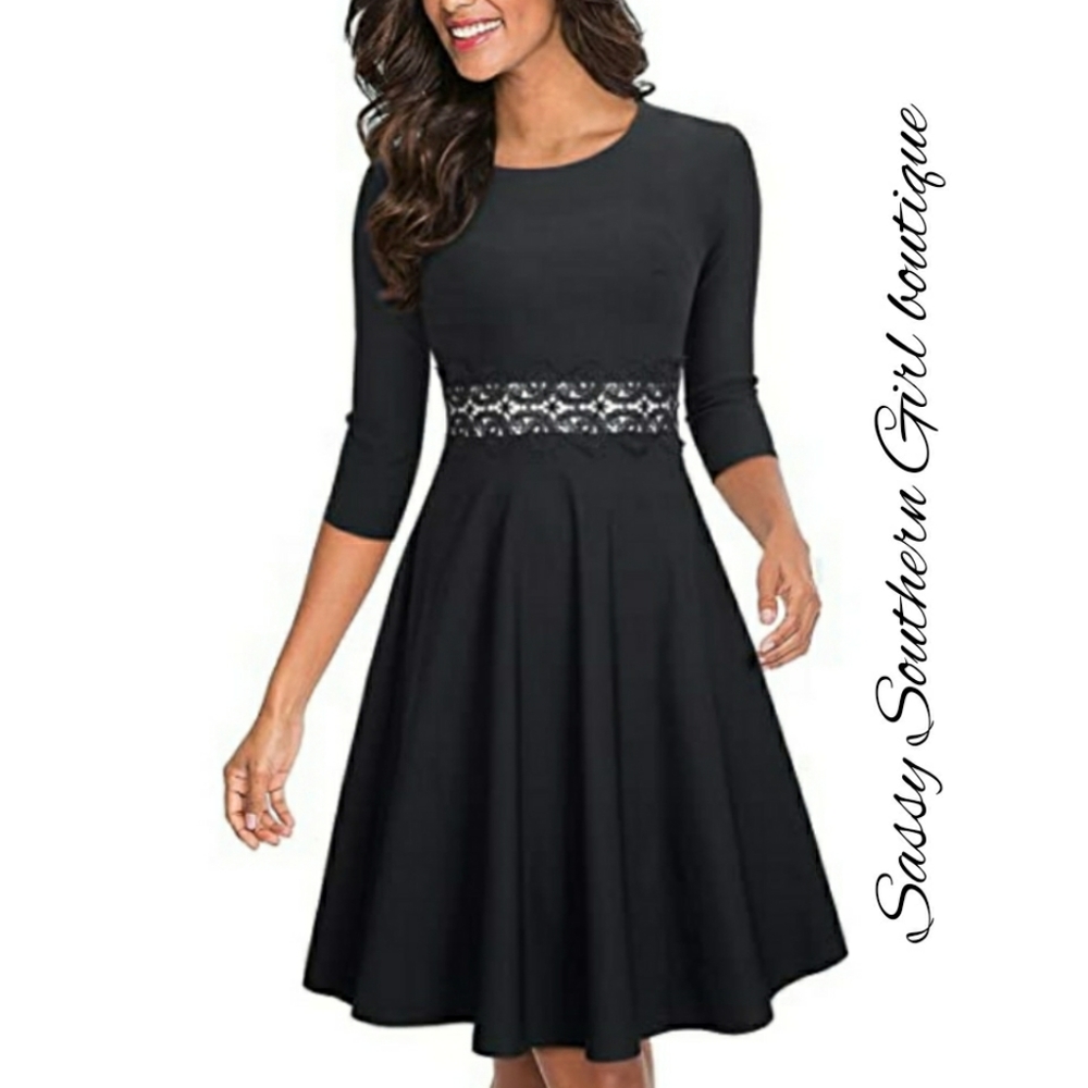 🆕⭐ Black A-line dress